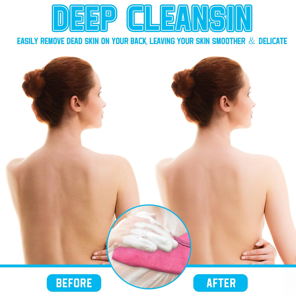 Toalla exfoliante Tatuo amarilla ayuda a exfoliar el cuerpo con comodidad.