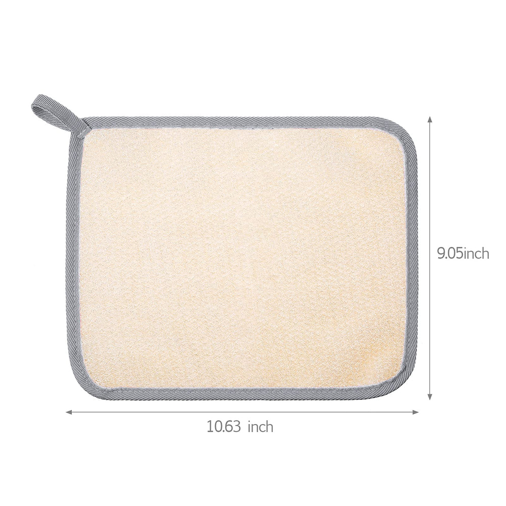 Tatuo paño exfoliante para cara y cuerpo rosa, ideal para limpieza suave diaria.