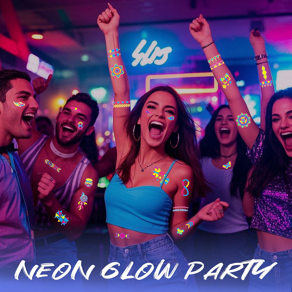 TATUWST maquillaje neon cuerpo para looks glow temporales