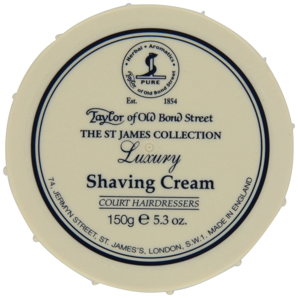 Taylor of Old Bond Street St. James crema de afeitar en cuenco para un afeitado suave y cómodo