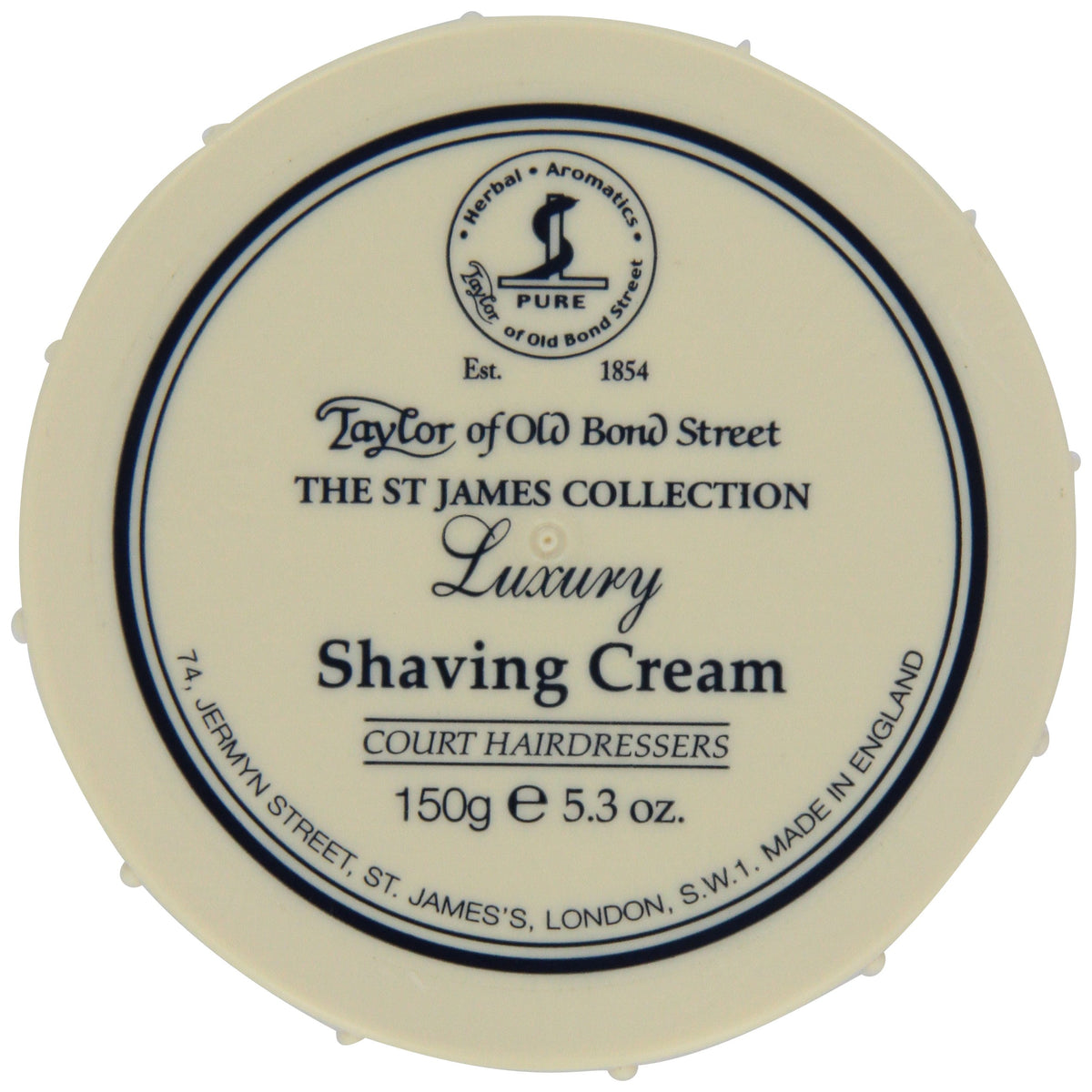 Taylor of Old Bond Street St. James crema de afeitar en cuenco para un afeitado suave y cómodo