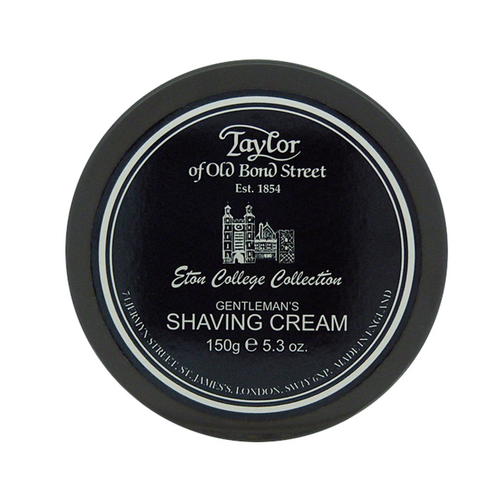 Taylor of Old Bond Street Eton College crema de afeitar en frasco, fórmula suave para la piel.