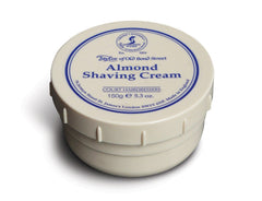 Taylor of Old Bond Street crema de afeitar de almendra en cuenco para una experiencia suave y aromática