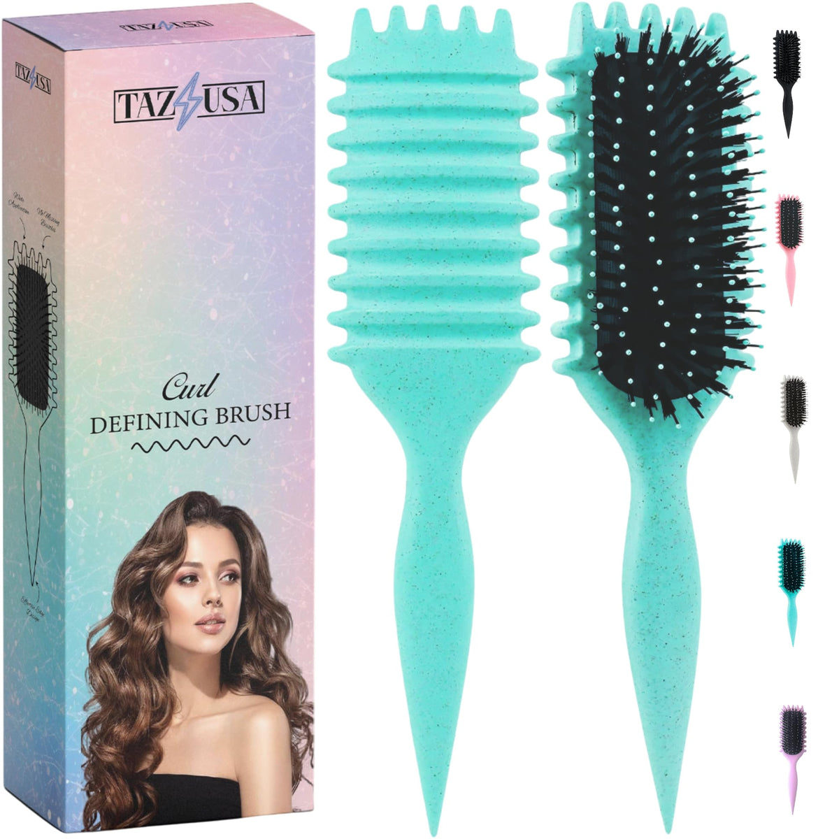 TAZ USA Cepillo Definición Rizos, enfoque cepillo-definicion-rizos para definir rizos con suavidad.