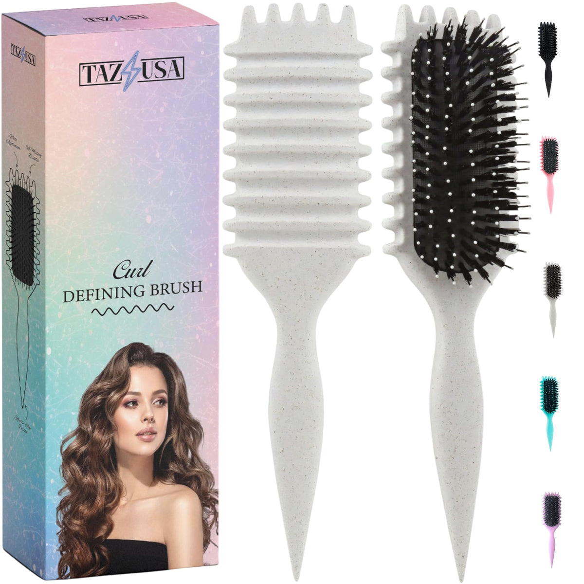 Cepillo Definidor de Rizos TAZ USA para definir y reducir frizz.