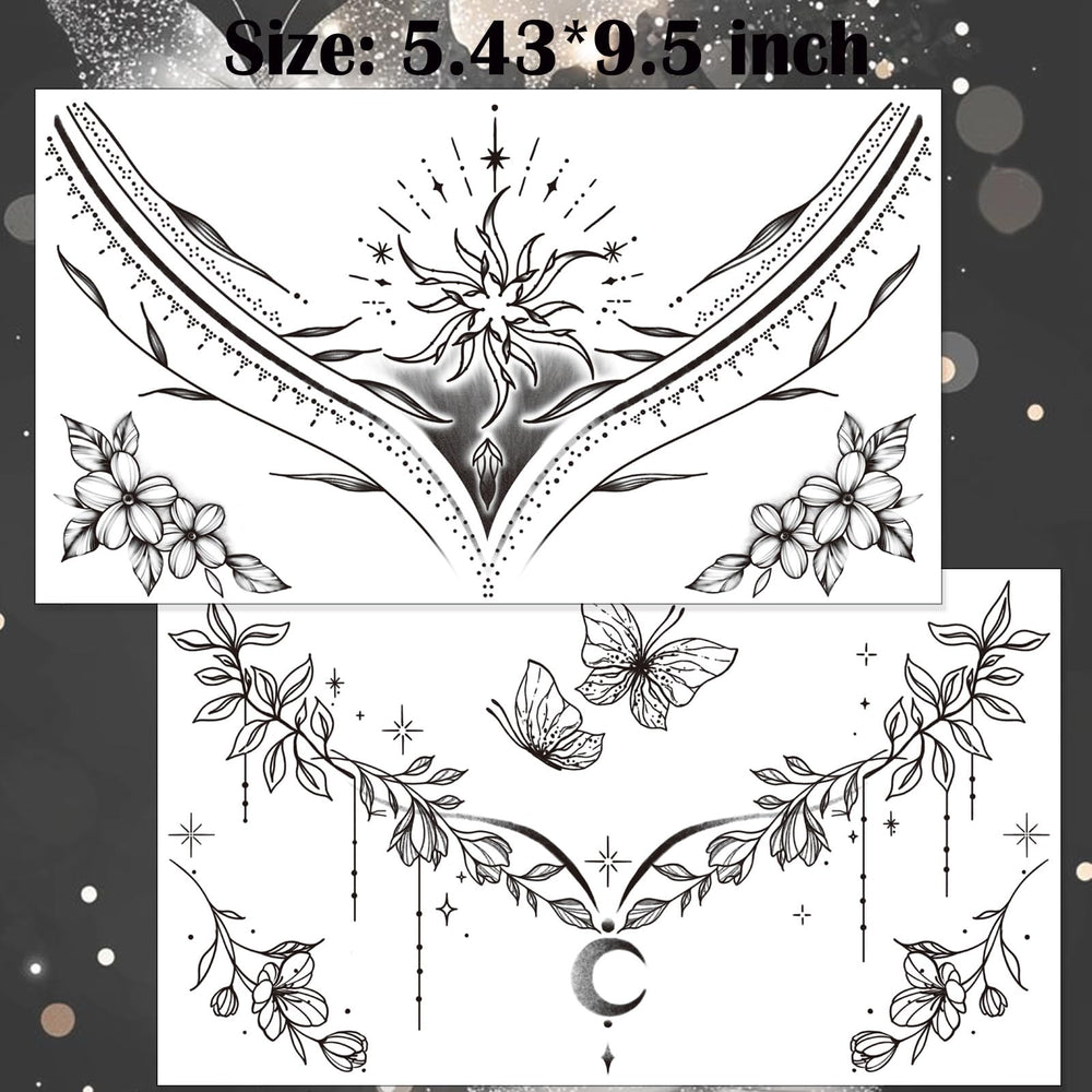 Tazimi flor espalda negro, pieza ornamental para eventos y sesiones de fotos.