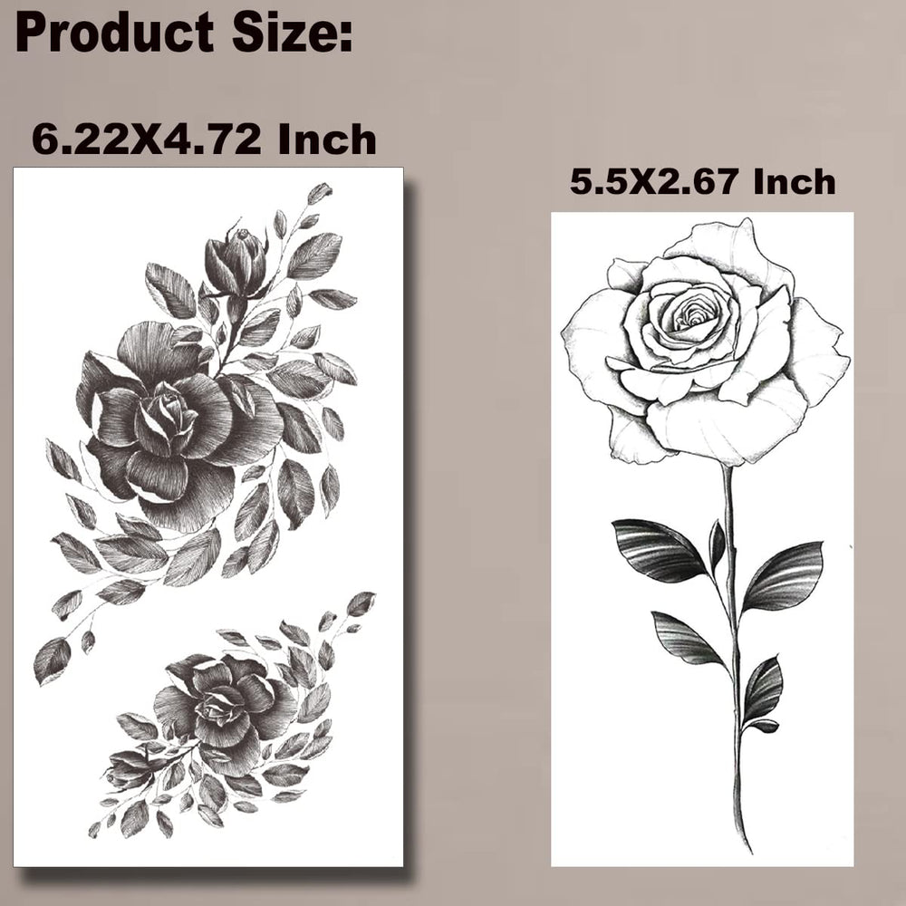 Tazimi rosa negra 3D en espalda, estilo atrevido para eventos.