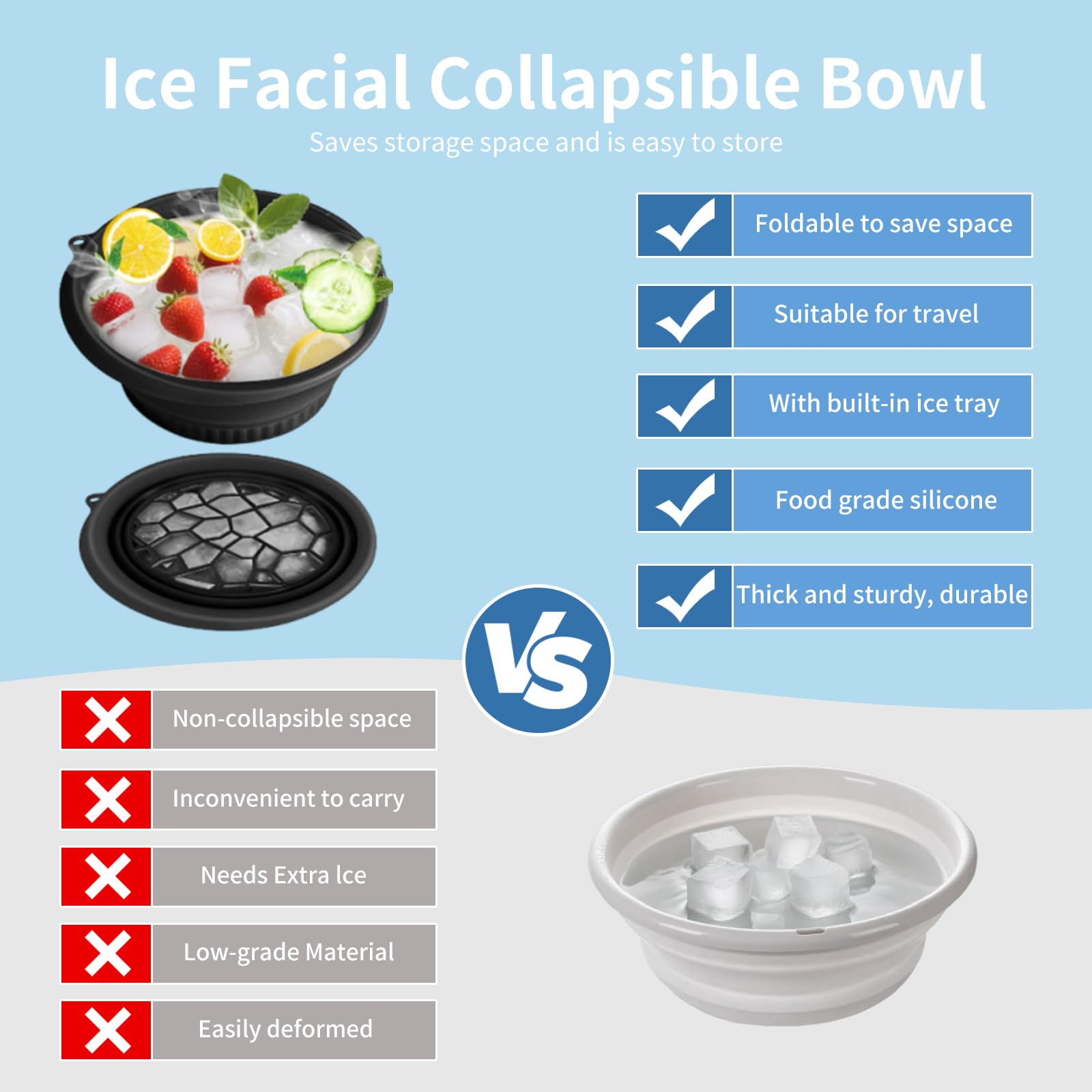 Face Tub silicona de alta calidad, duradera y fácil de limpiar.