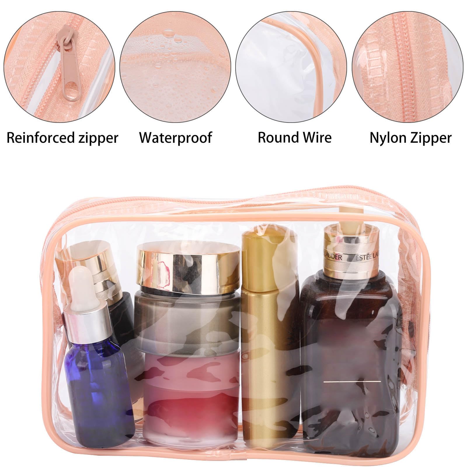 Protección impermeable suave con bolsas transparentes de Tbestmax para productos personales.