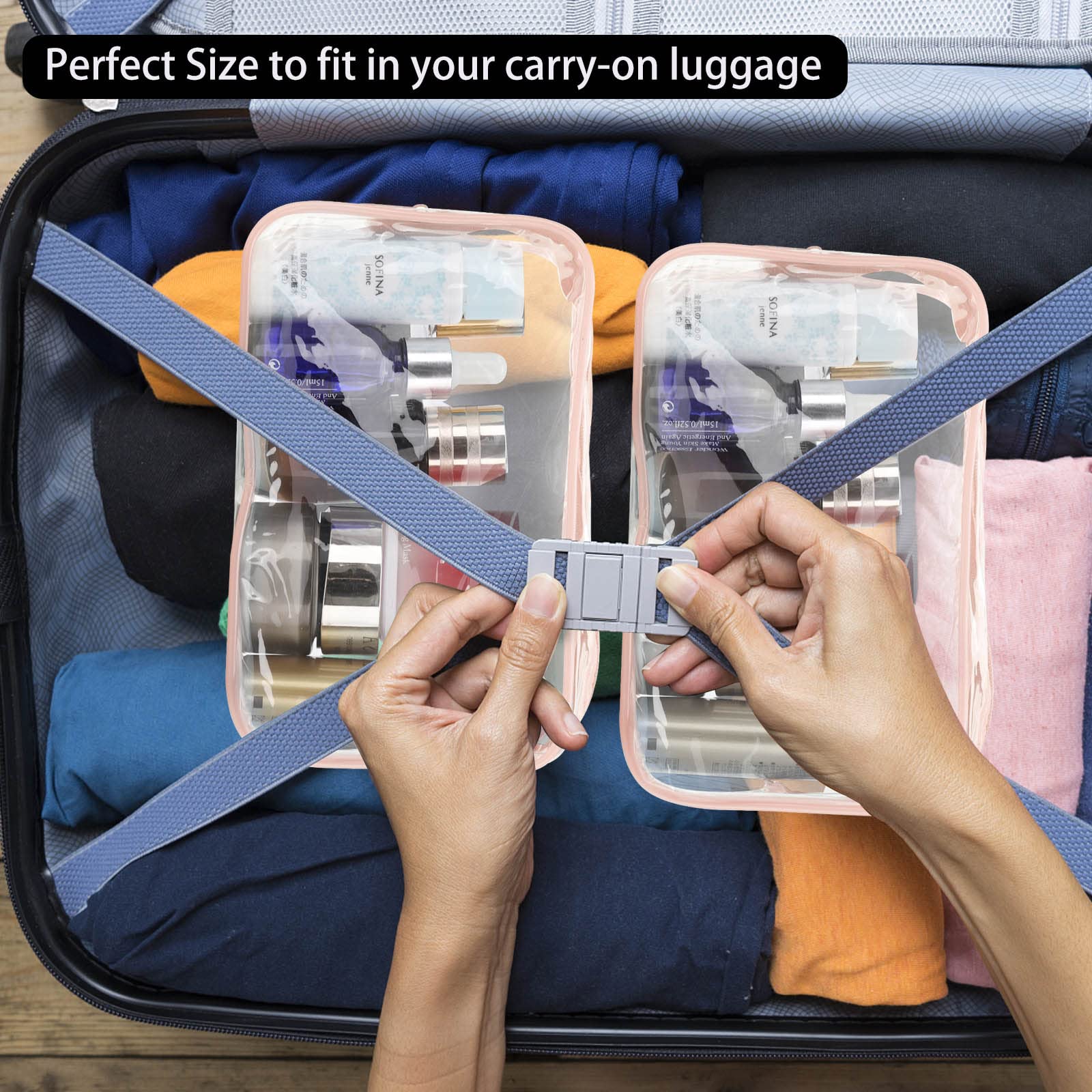 Organizador portátil de cosméticos de Tbestmax perfecto para bolso o maleta.