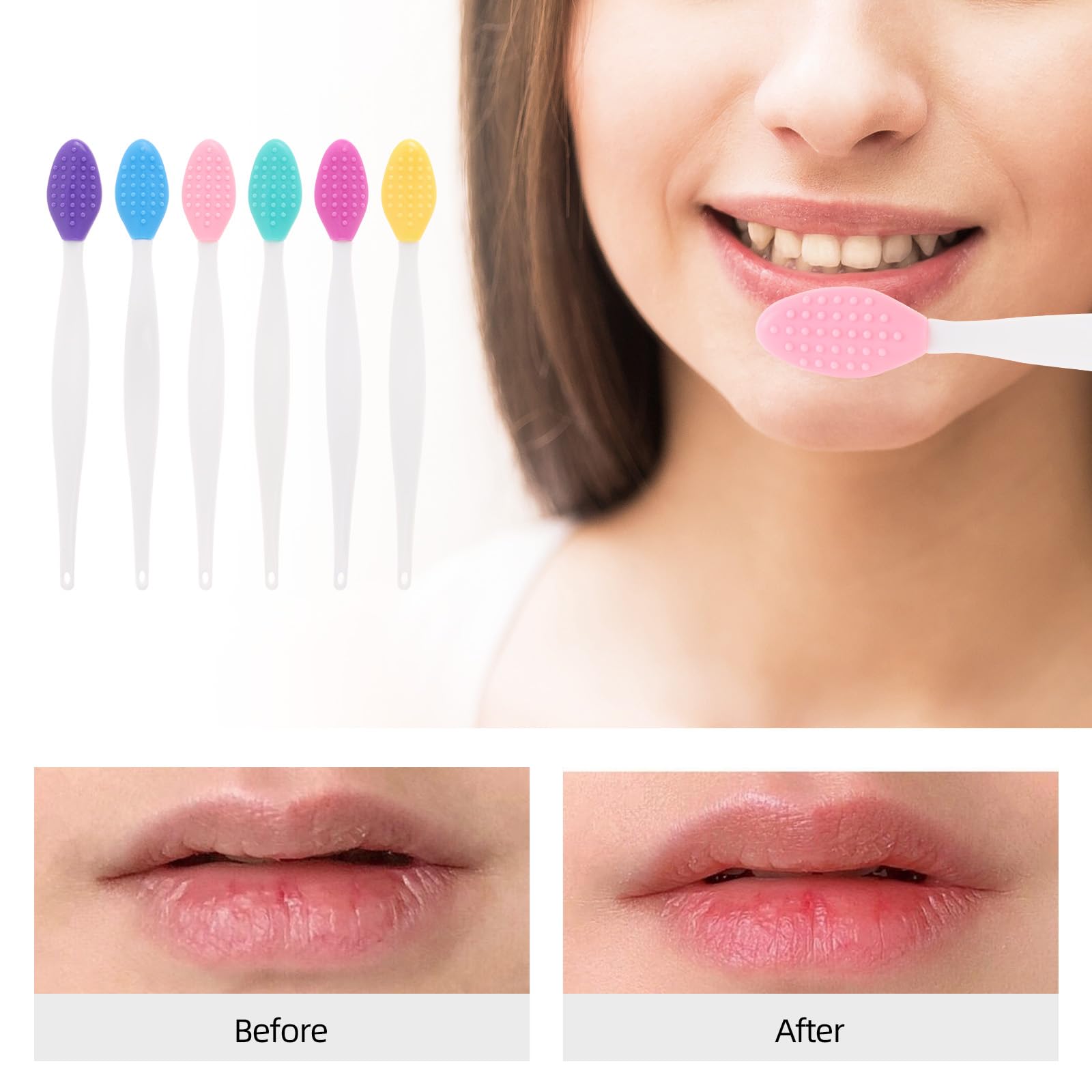 Tbestmax brocha exfoliante labial tamaño portátil para viaje
