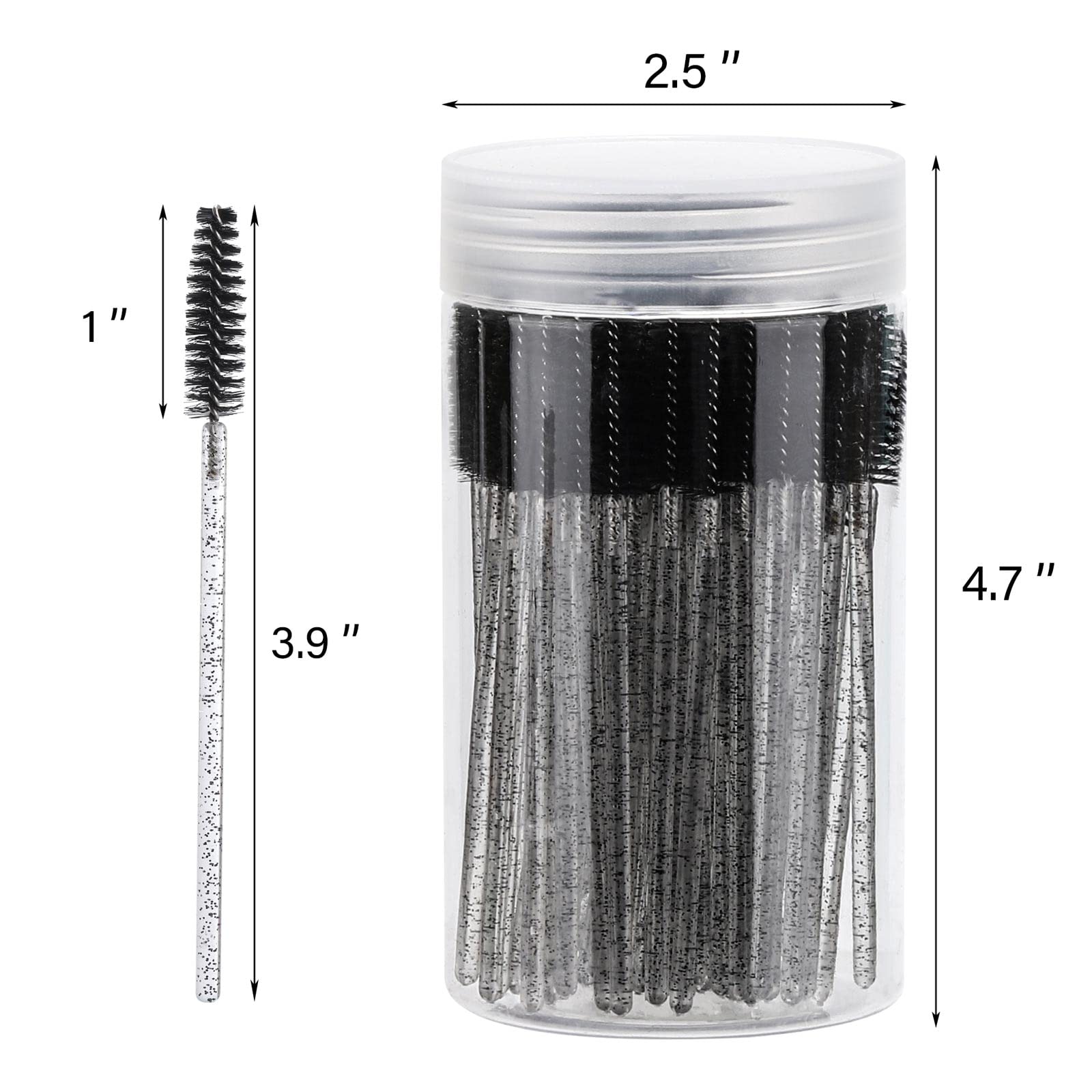 Tbestmax cabeza de cepillo inclinable para pestañas, uso cómodo.