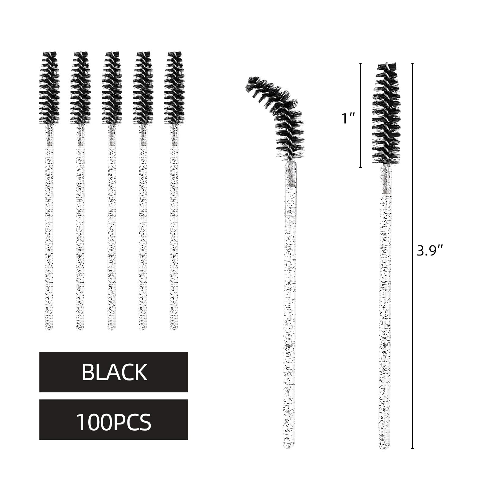 Cepillos para cejas cristal negro de Tbestmax, ayuda a definir cejas