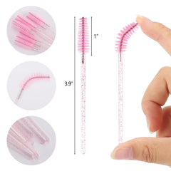 Tbestmax cepillo espiral para cejas cristal rosa facilita peinado y definición.