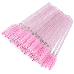 Tbestmax cepillos desechables para máscara con mango negro brillante, ideal para pestañas limpias.