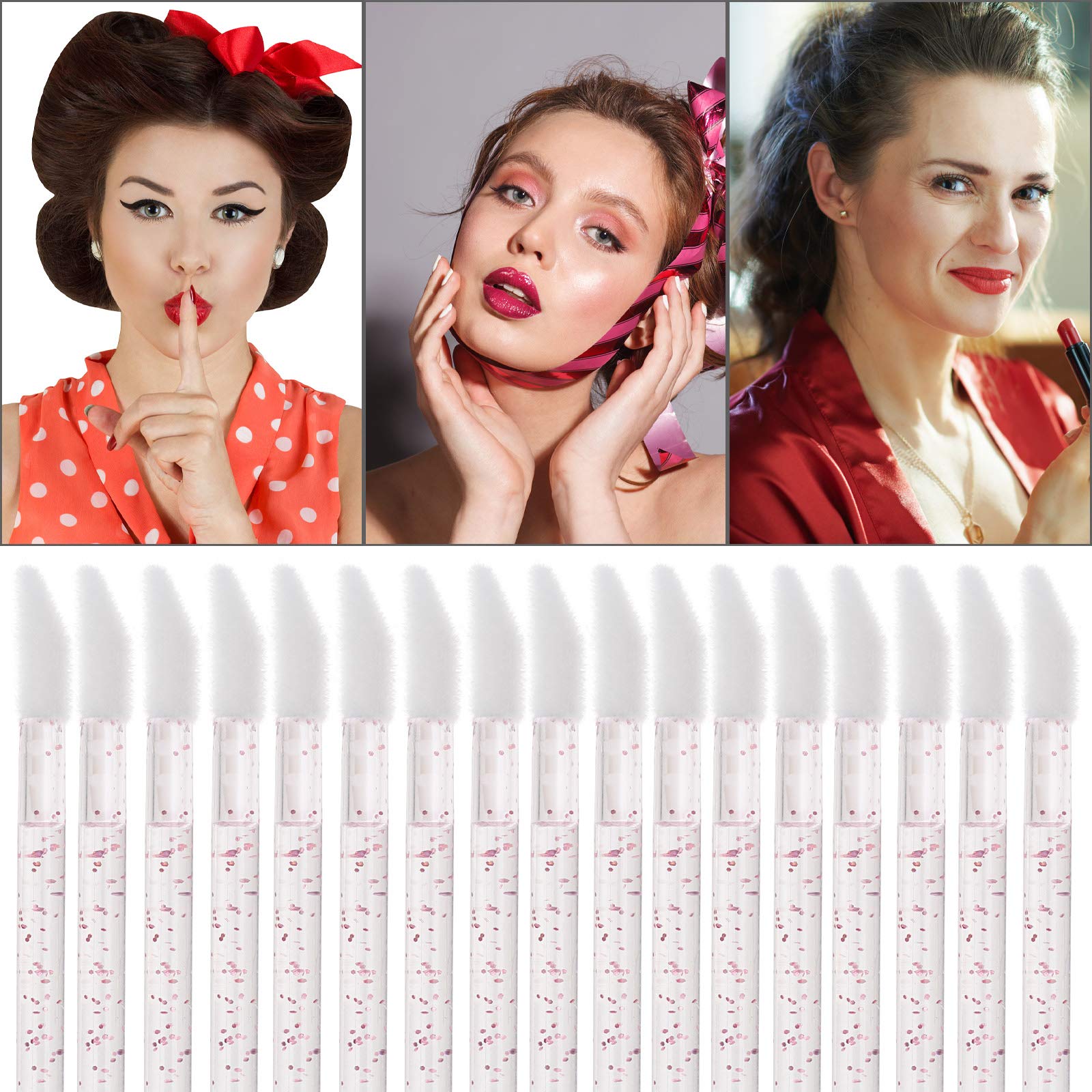 Conjunto de 300 aplicadores labio rosa para uso diario