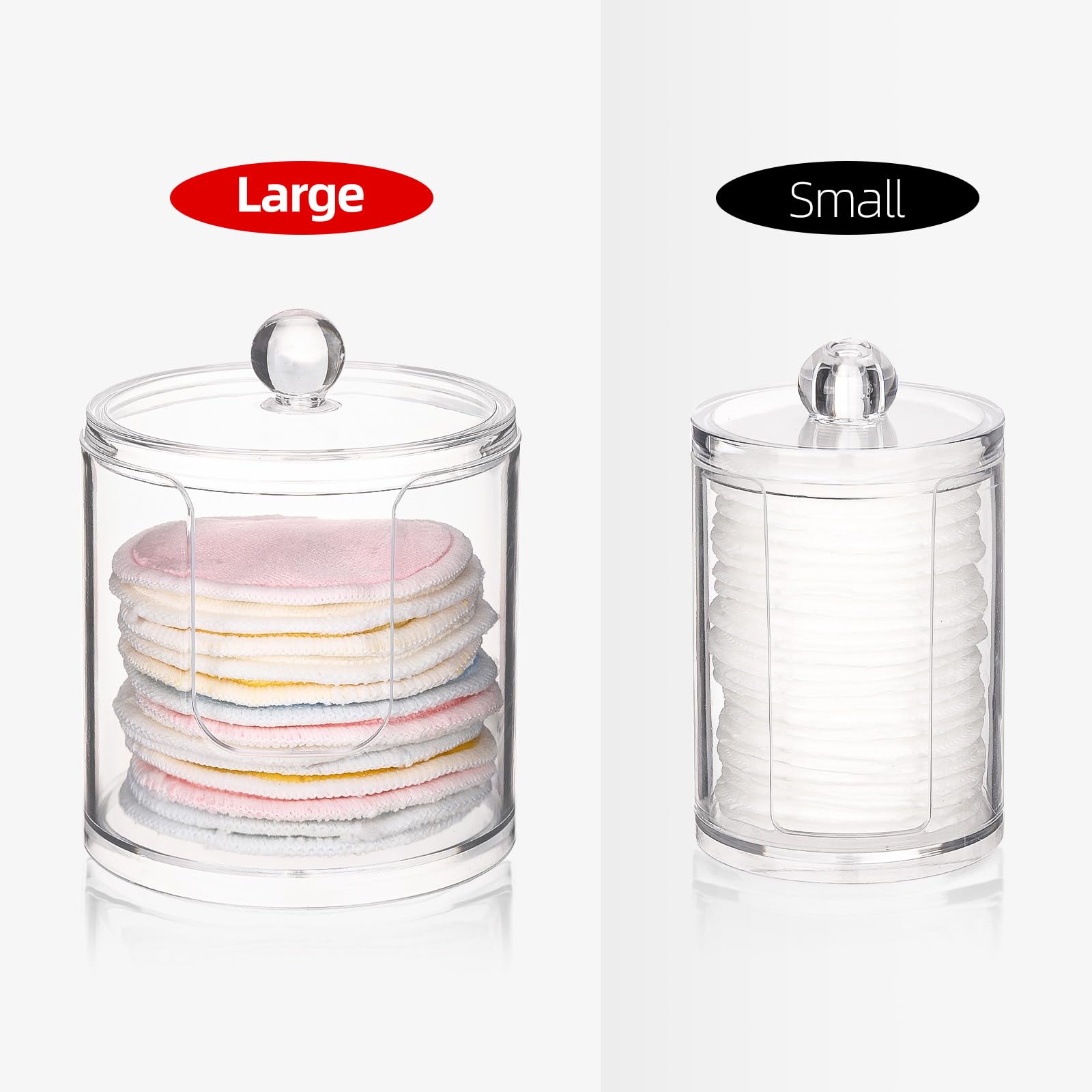 Tbestmax contenedor almacenamiento discos algodón transparente para fácil ver
