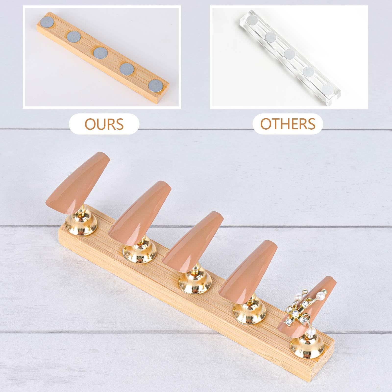 Tbestmax estante de uñas portátil y ligero, ideal para bolso o maleta.