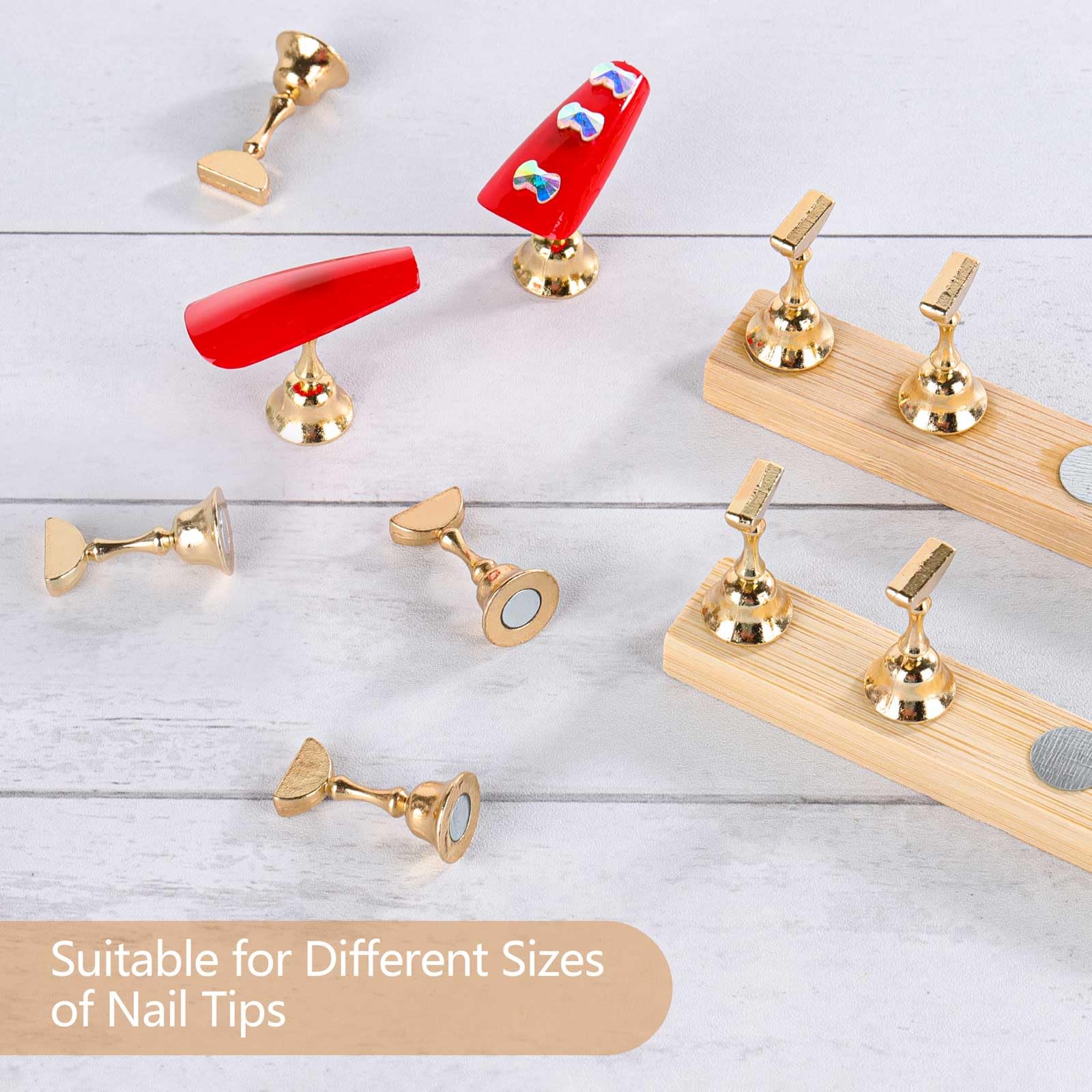 Tbestmax estante de uñas, conjunto de cuatro piezas para practicar.