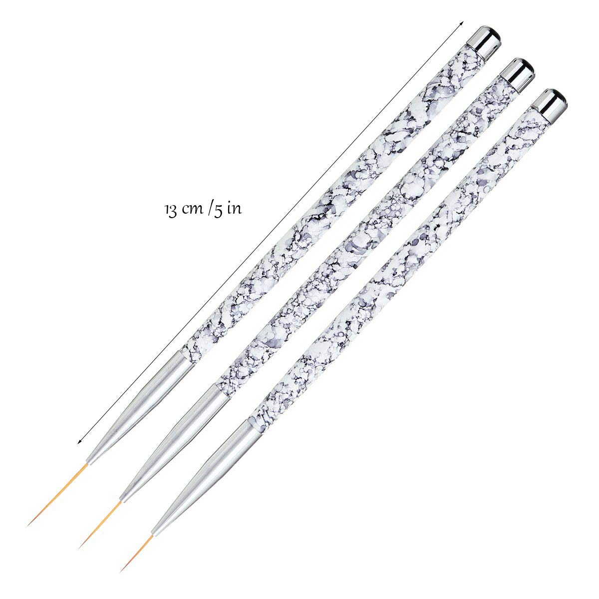 Set de 3 pinceles Tbestmax para nail art profesional en casa.