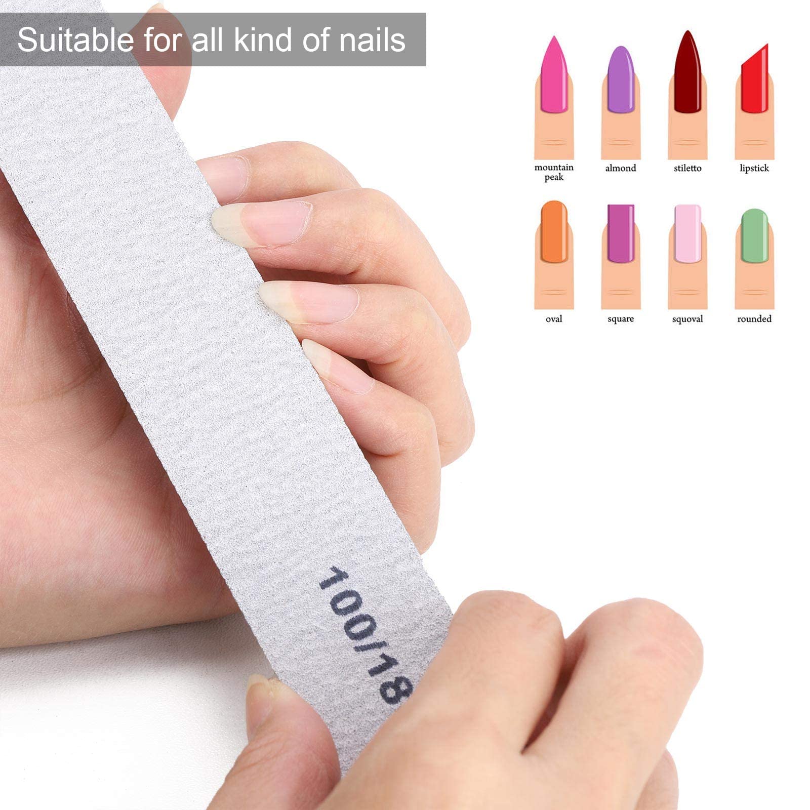 Limas Tbestmax para uñas naturales y gel, borde suave y seguro.