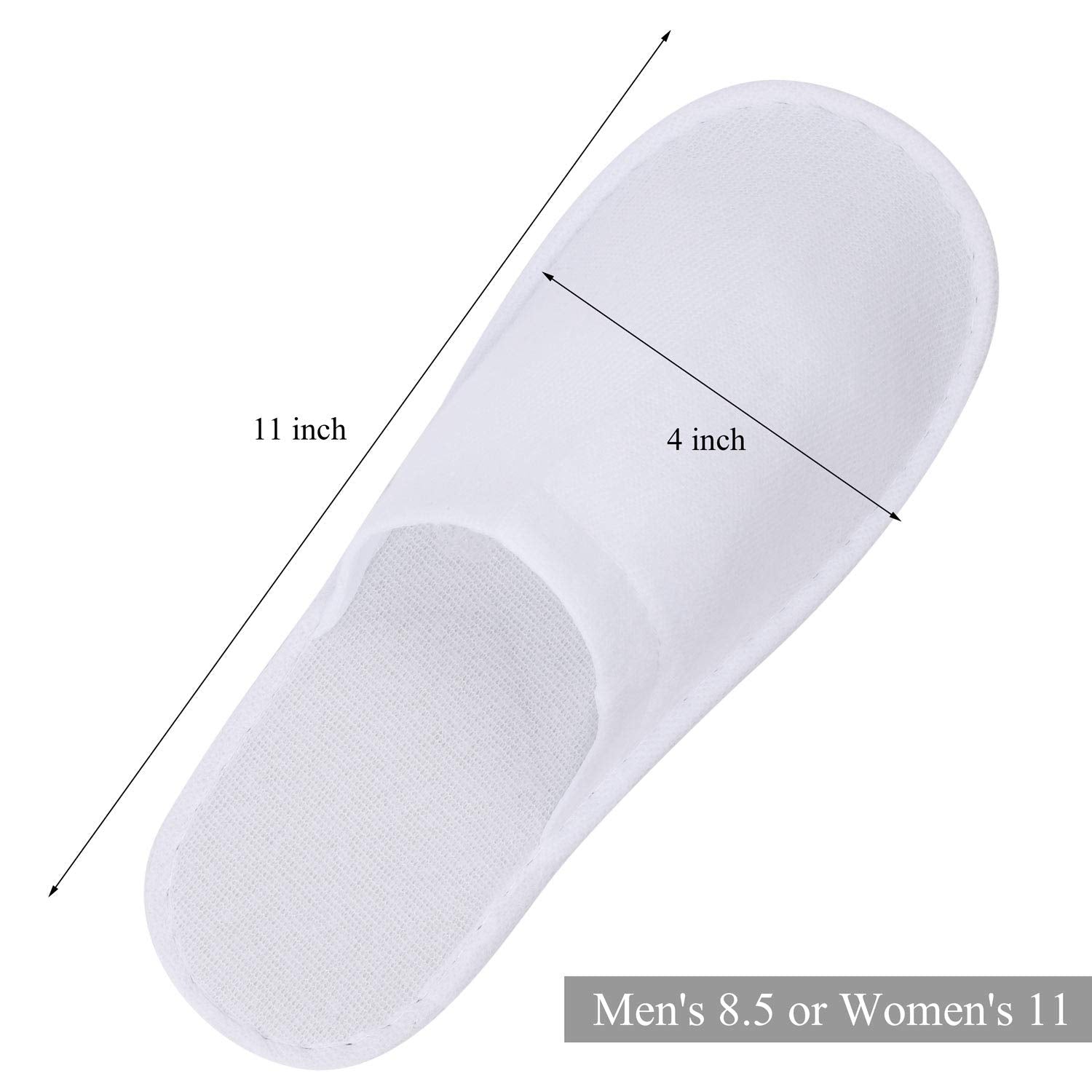 Tbestmax pantuflas desechables, forro felpa blanco, confort suave