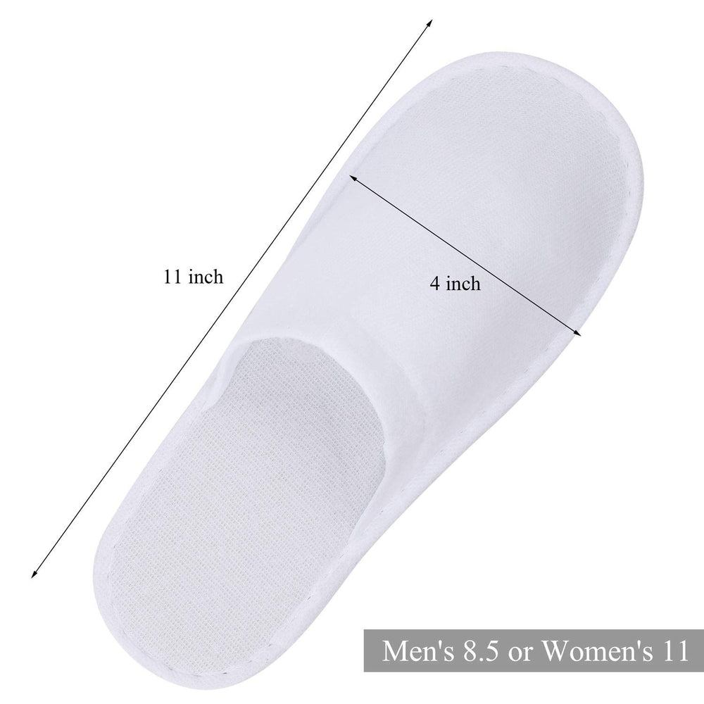 Tbestmax pantuflas desechables, forro felpa blanco, confort suave