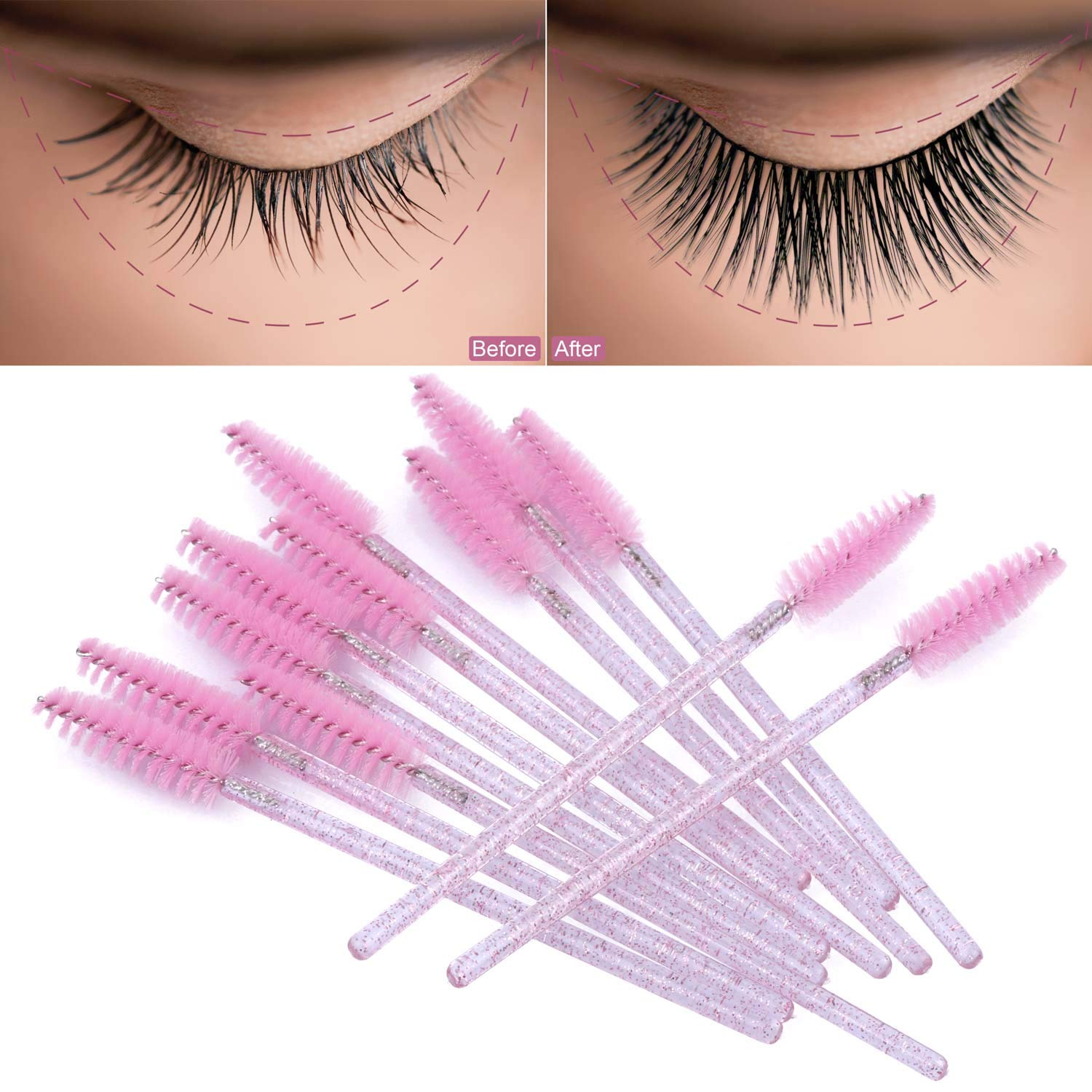 Tapa rosca enroscable Tbestmax facilita enrollar pestañas y peinar cejas.