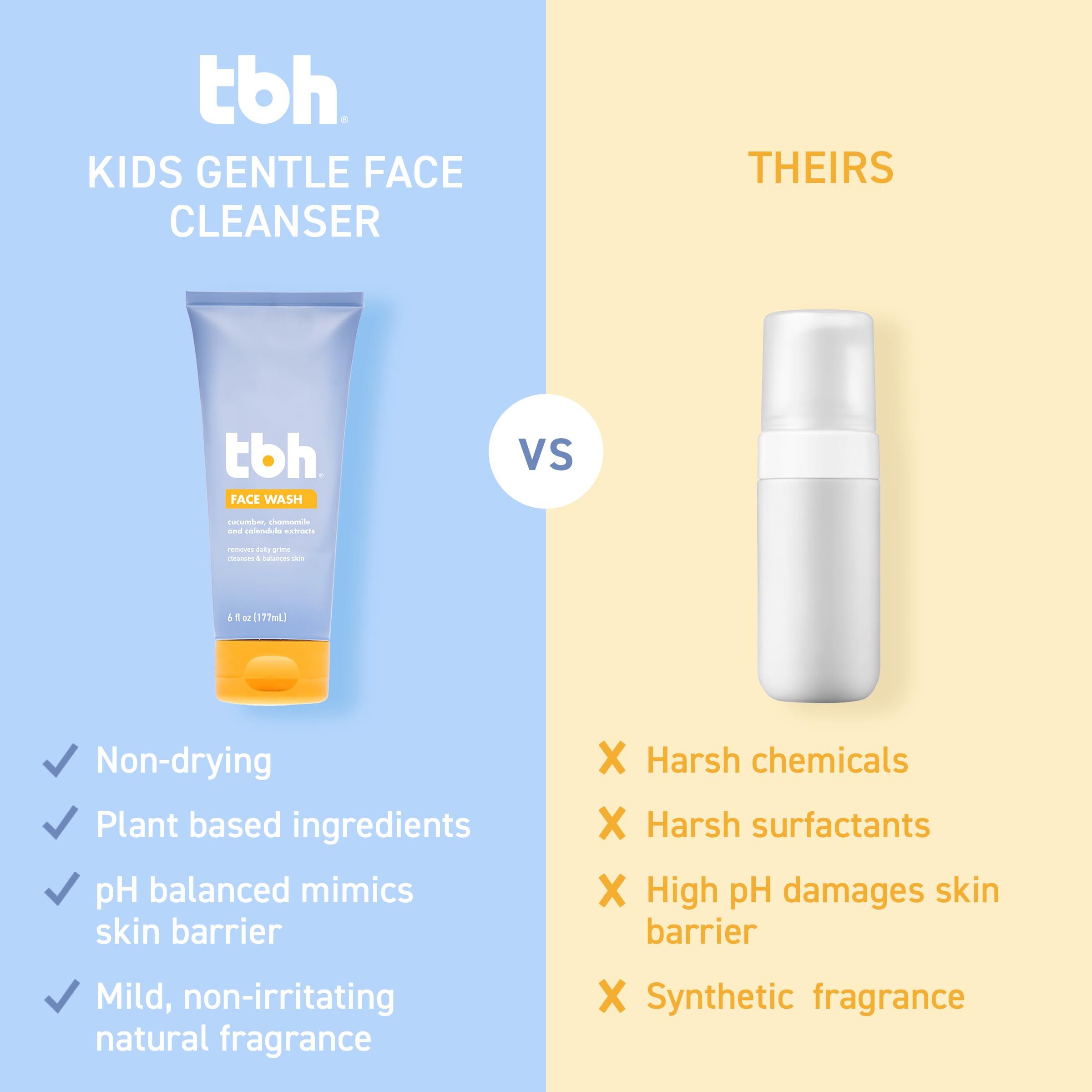 TBH Kids Gel limpiador hidratante, con plantas, mantiene la humedad durante la limpieza.