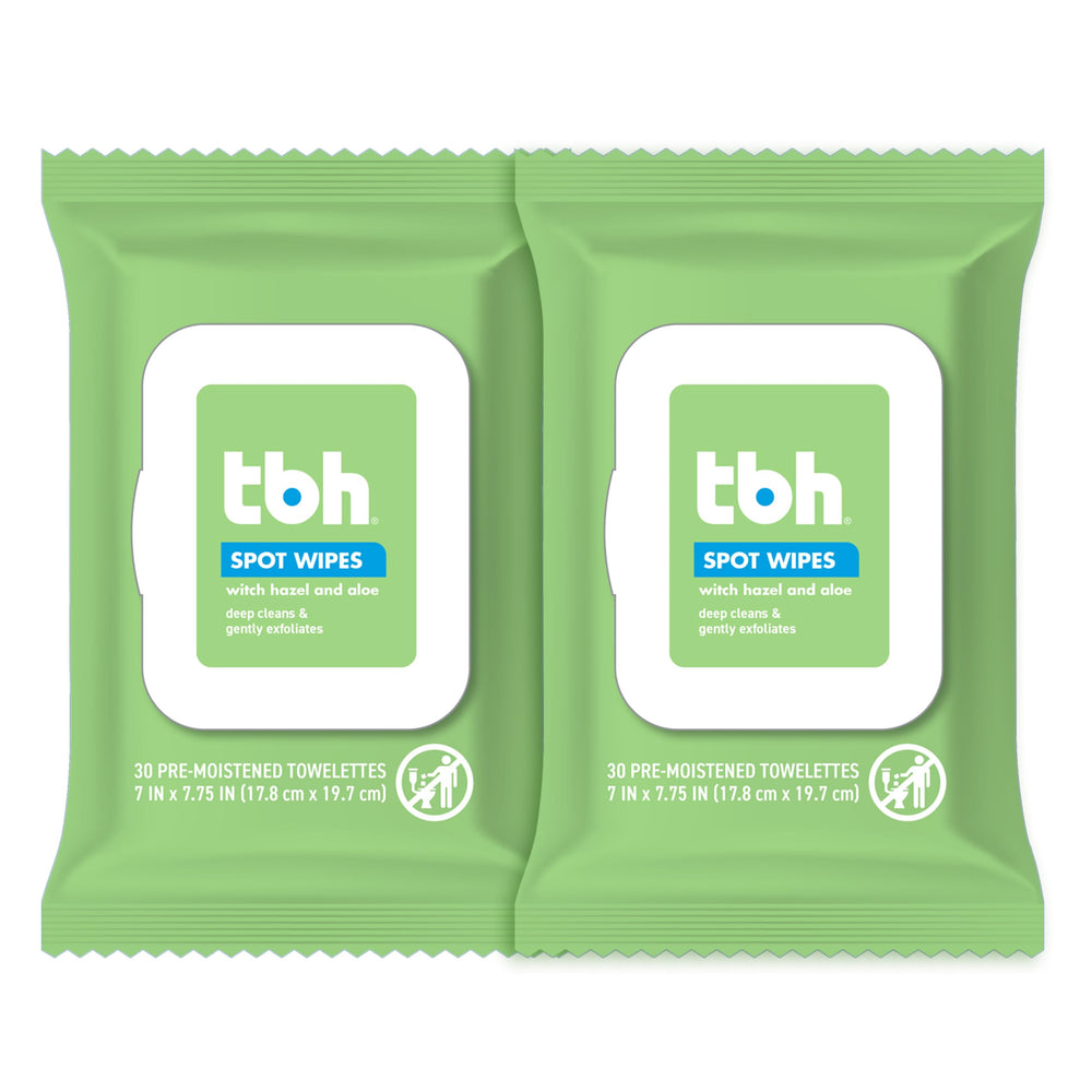 TBH Kids Spot Face Wipes: paquete de 30 uds, limpieza suave para piel sensible.