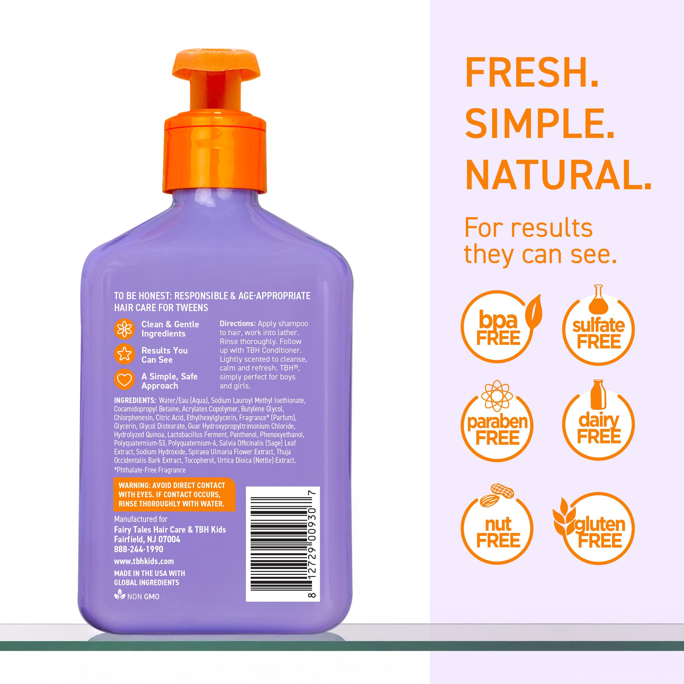 TBH Shampoing Texture Cremeuse offre une sensation douce et démêlage facilité.