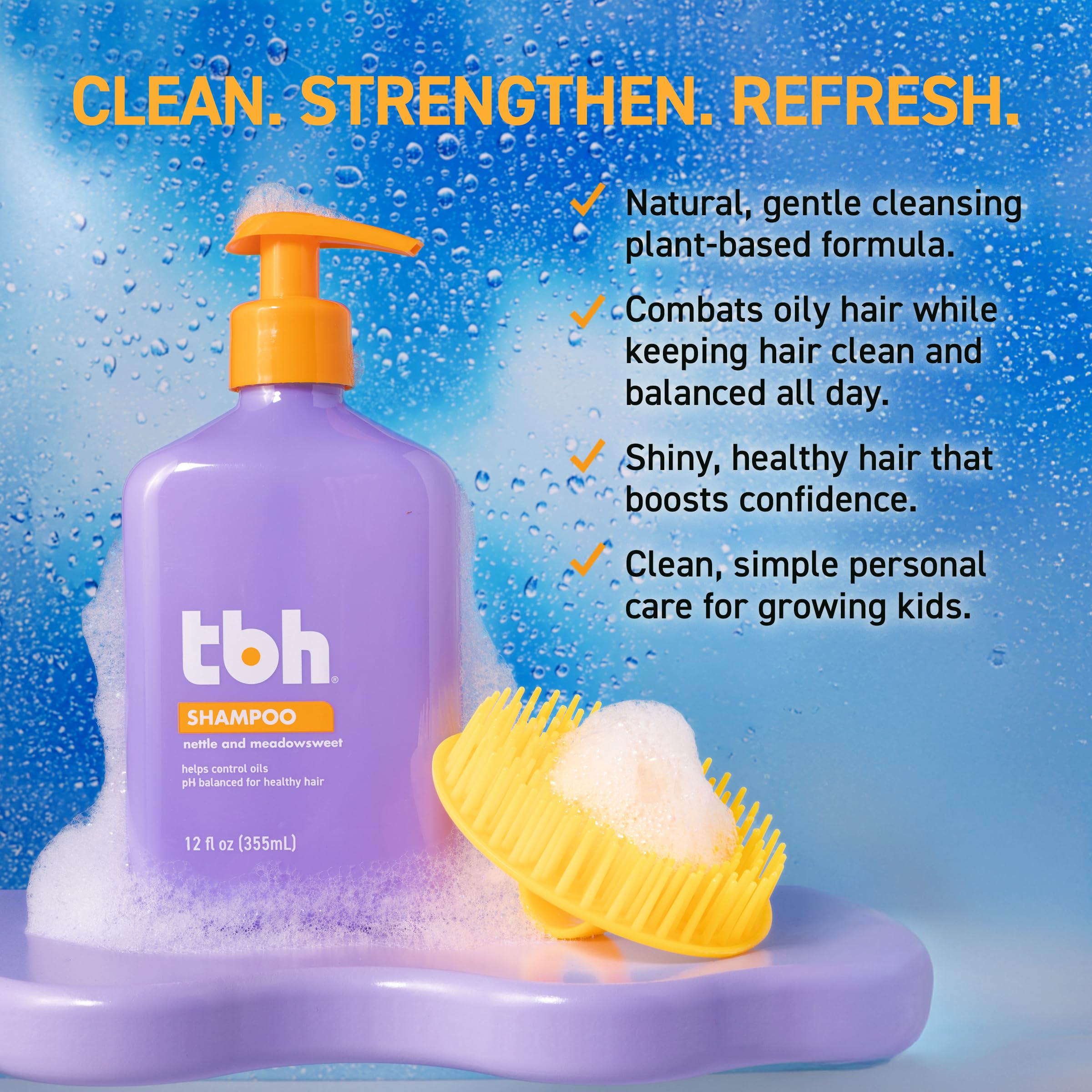 TBH Teens & Kids Shampoo: aroma botánico ligero para el baño.