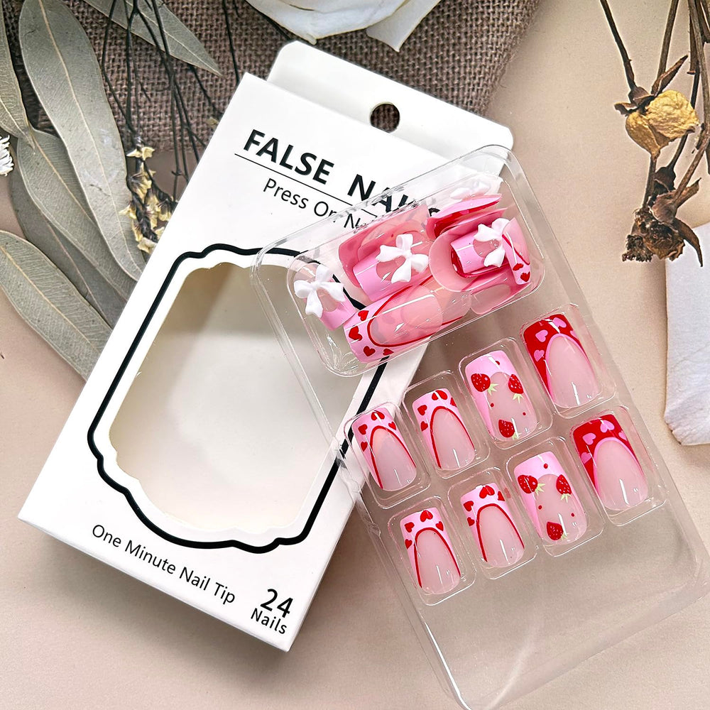 Regalo perfecto de TBRZTR con uñas de fresa para ocasiones especiales.