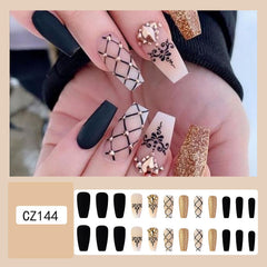 Juego reutilizable TBRZTR de uñas falsas con adhesivo y lima.