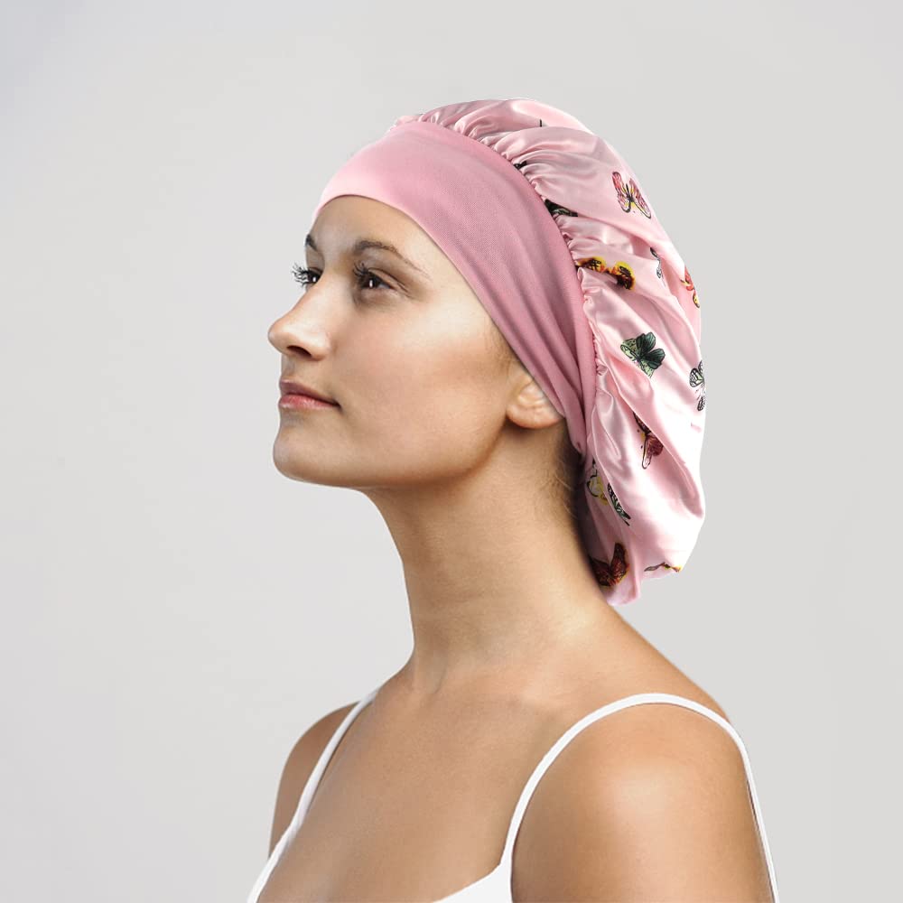 TCOTBE gorro satinado de tres colores para dormir cabello seguro