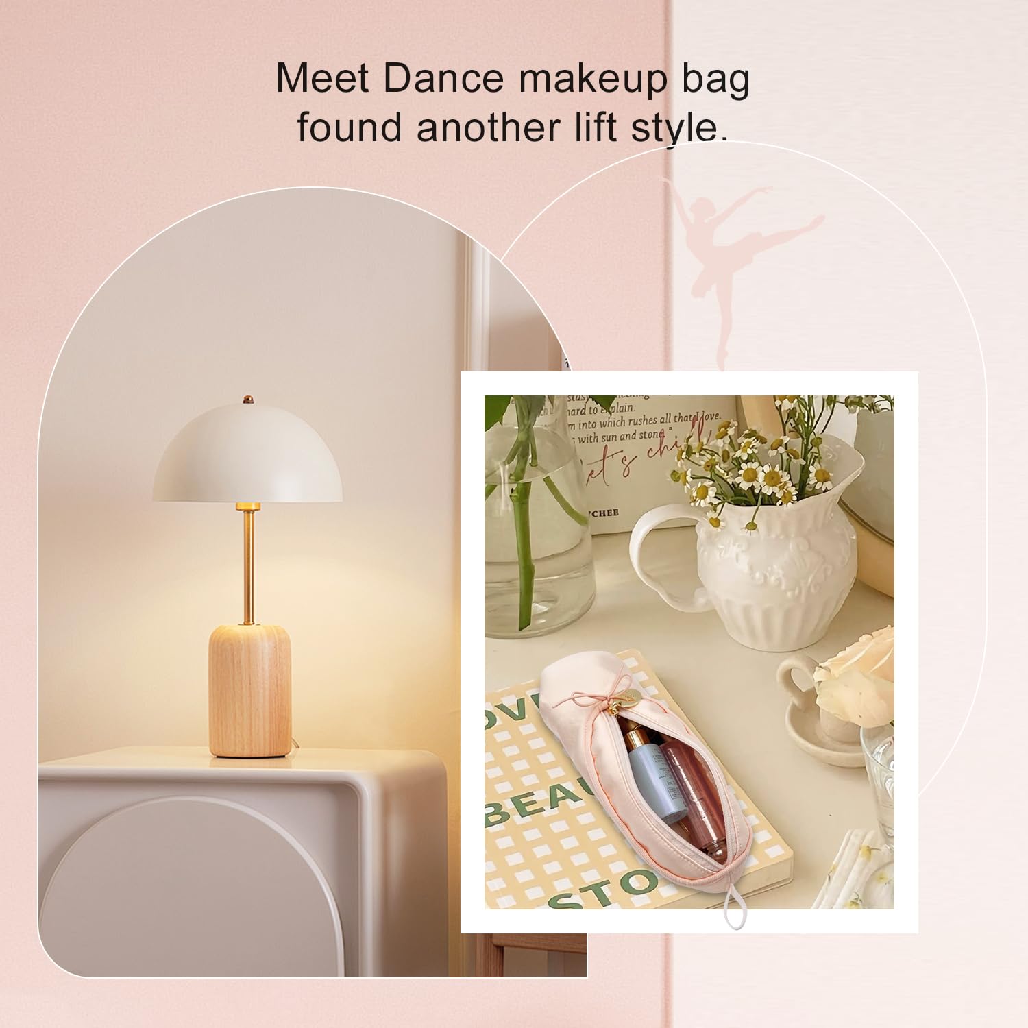 TCULIHWY bolso maquillaje tamaño pequeño, funciona como organizador para cosméticos básicos.