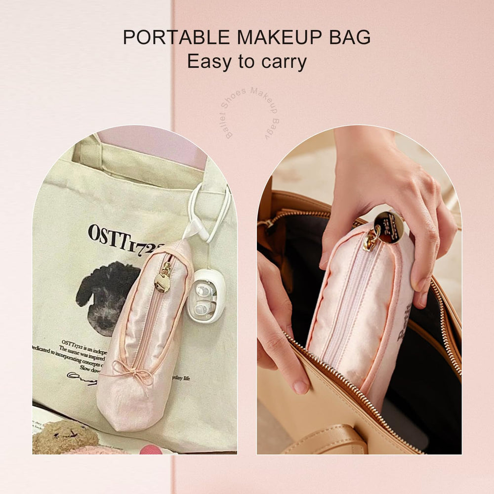 TCULIHWY bolso maquillaje viaje compacto, cabe en bolso o mochila para salidas.