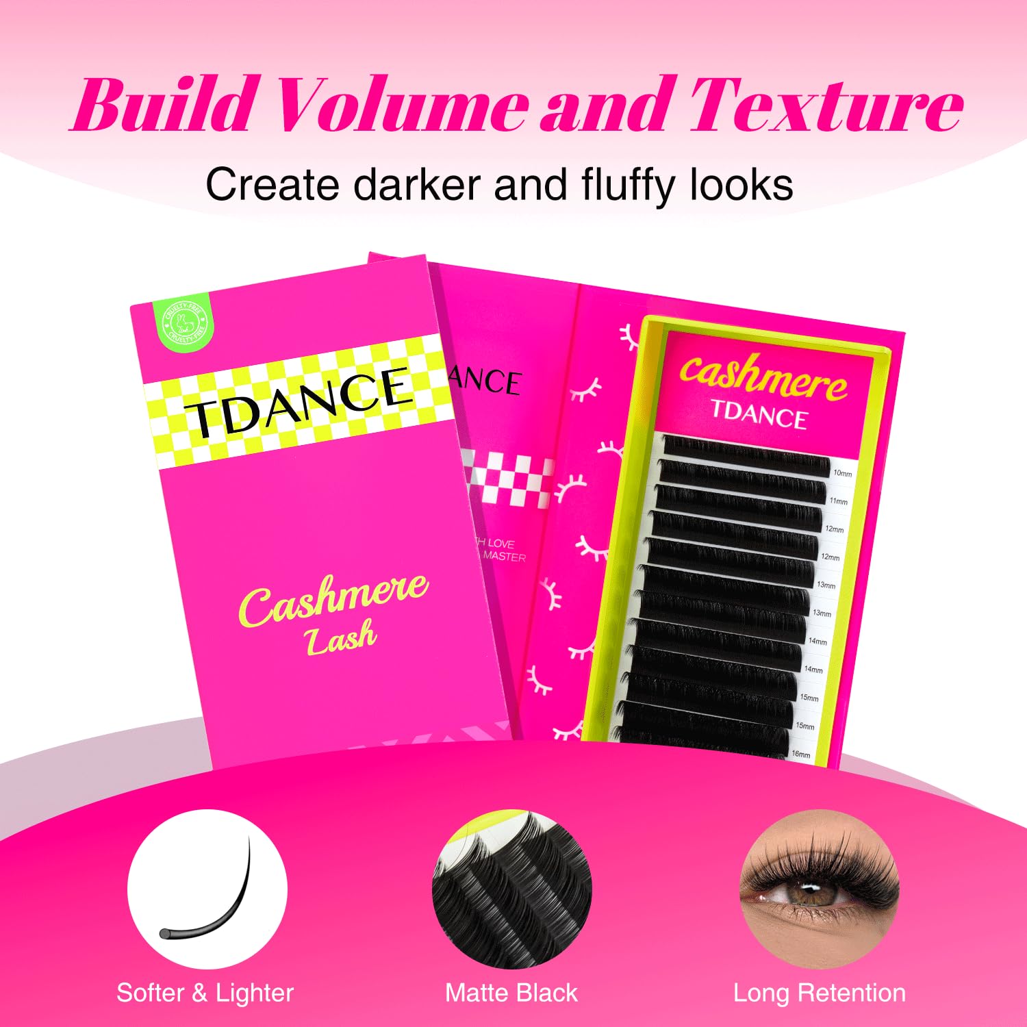 TDANCE Cashmere lash extension densidad para volumen sin complicaciones.