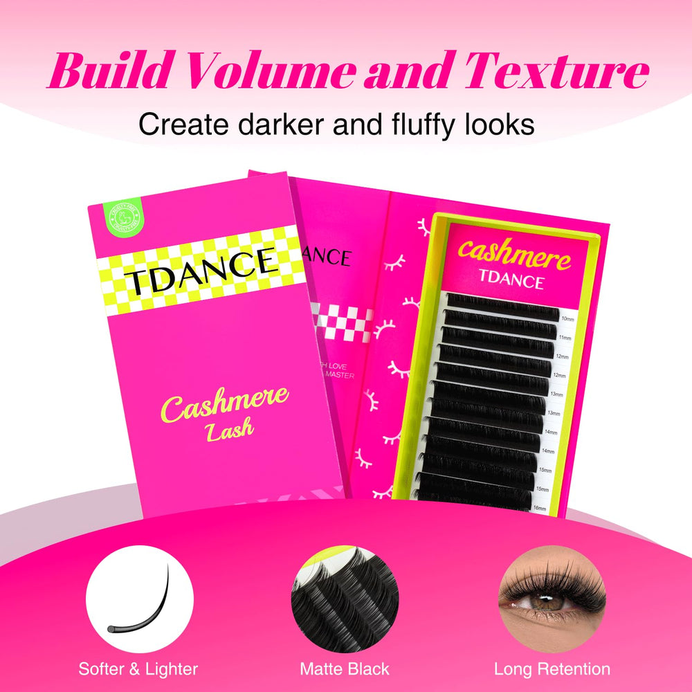 TDANCE Cashmere lash extension densidad para volumen sin complicaciones.