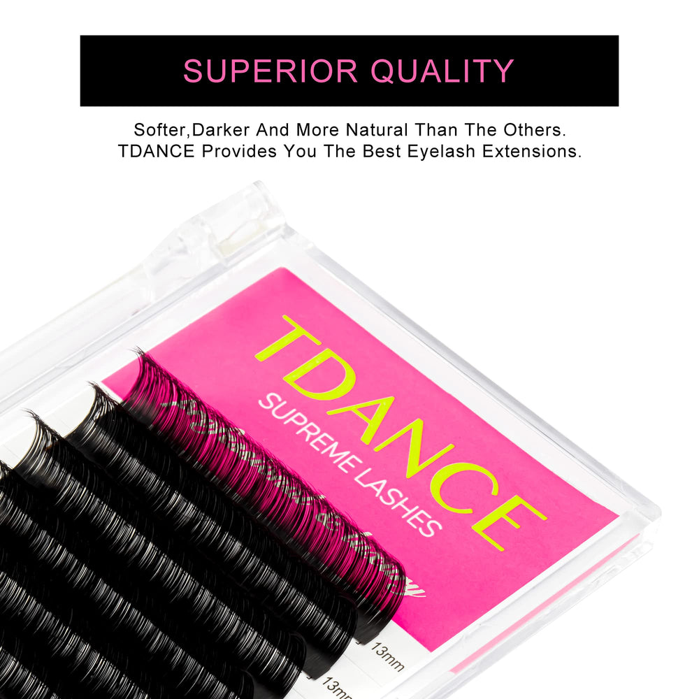 TDANCE extensions cils longueurs variées 14–19 mm pour effet dramatique.