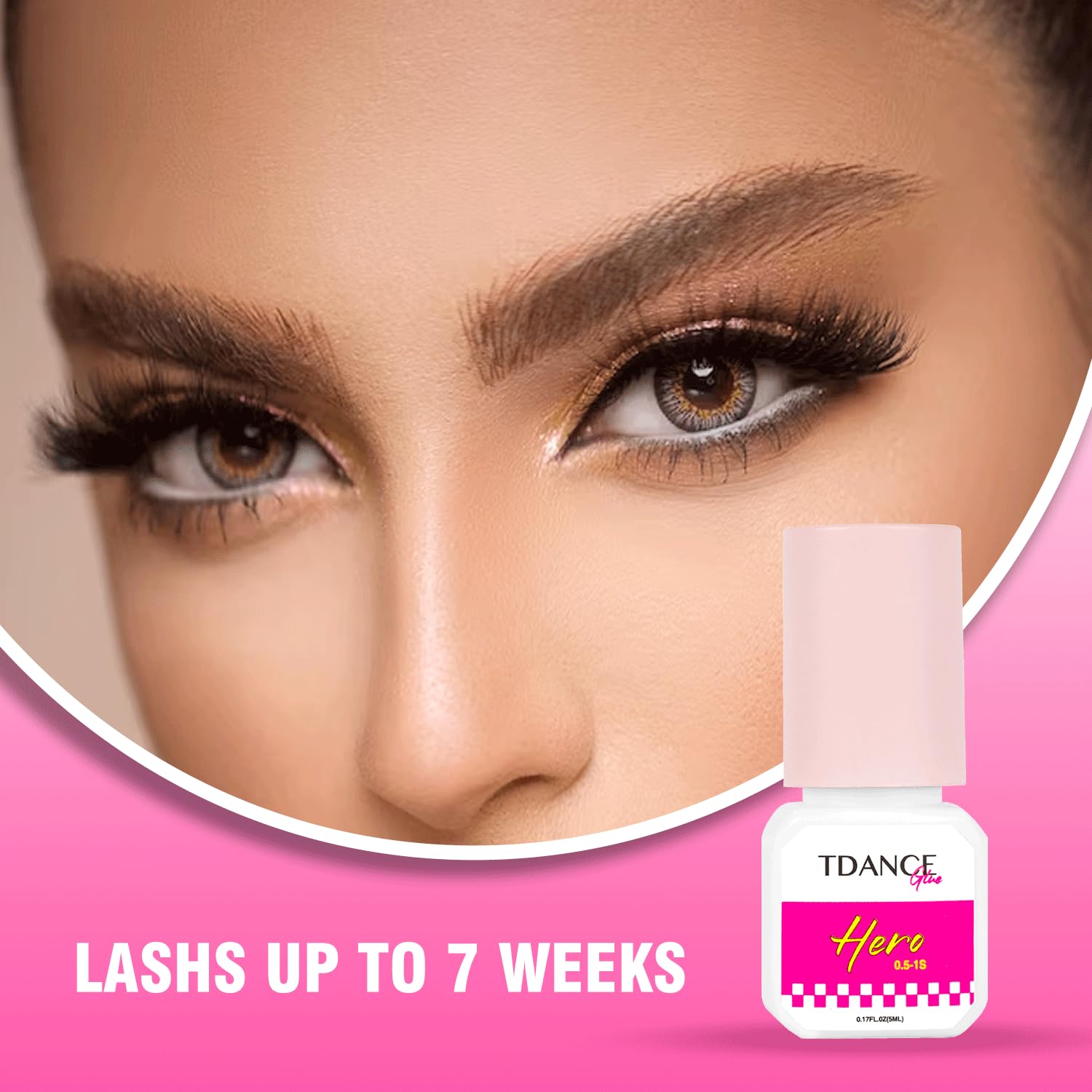 TDANCE glue packaging highlights safety with formaldehyde-free and latex-free design.
