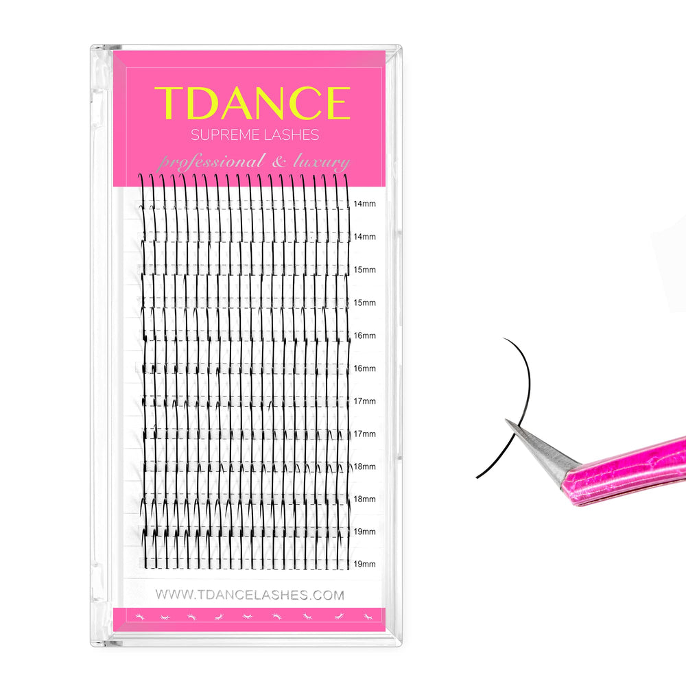 TDANCE puntas premontadas mate negro 0.07-D 14-19 mm para look dramático y facilidad