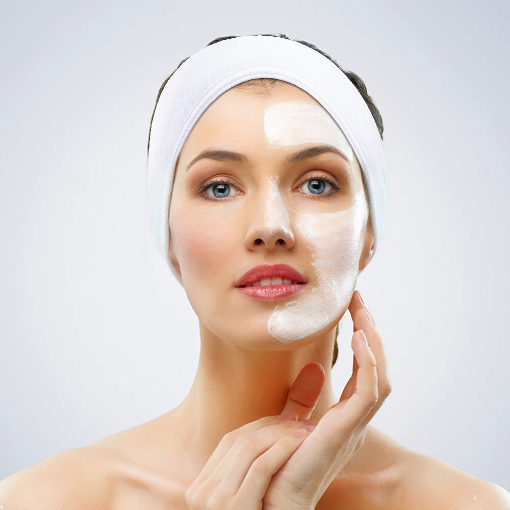 TDHDIKE conjunto de 4 bandas spa facial en colores blanco, negro, rosa y gris