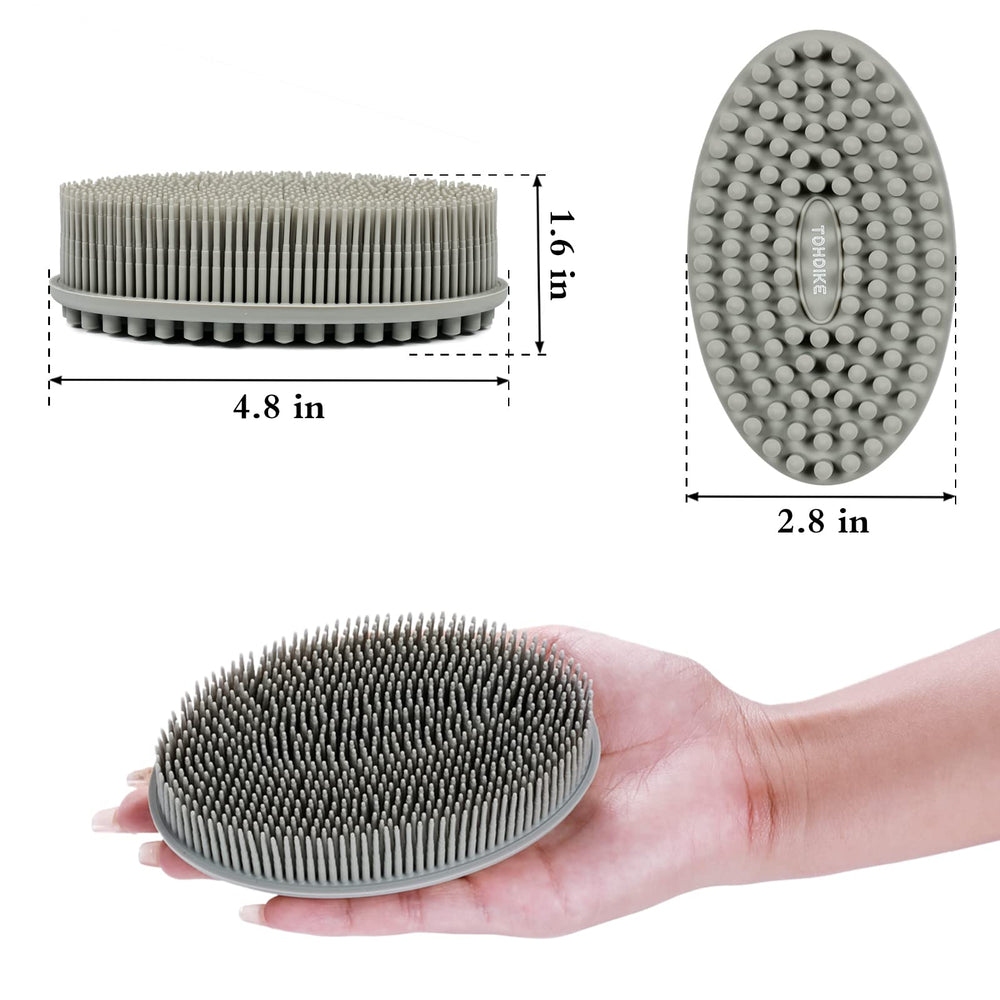 TDHDIKE exfoliante de silicona con cerdas suaves para piel sensible.