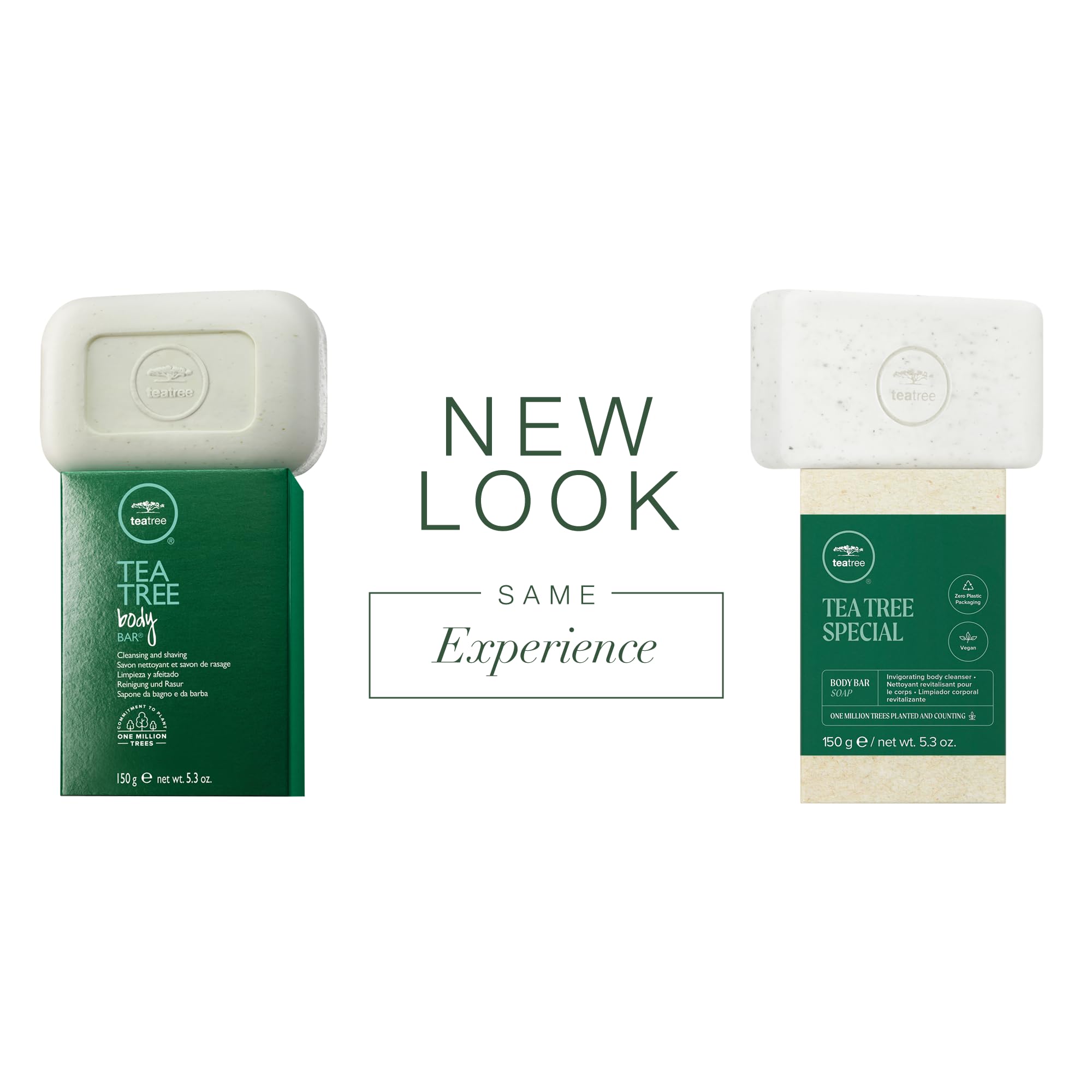 Tea Tree barra jabón exfoliación de perejil suave para pieles más lisas.