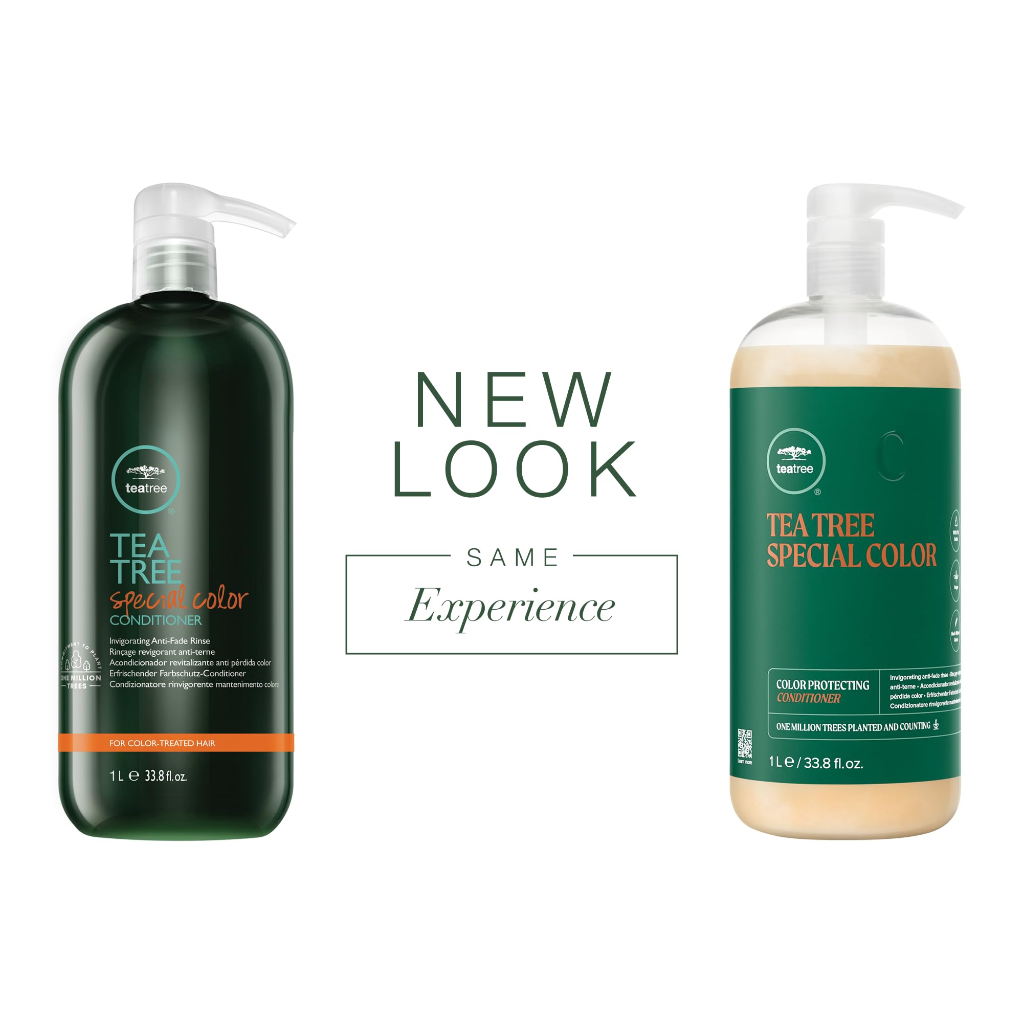 Tea Tree Special Color Conditioner etiqueta renovada destacando protección del color.