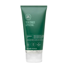 Tea Tree Firm Hold Gel: envase visible, fijación firme para peinado duradero.