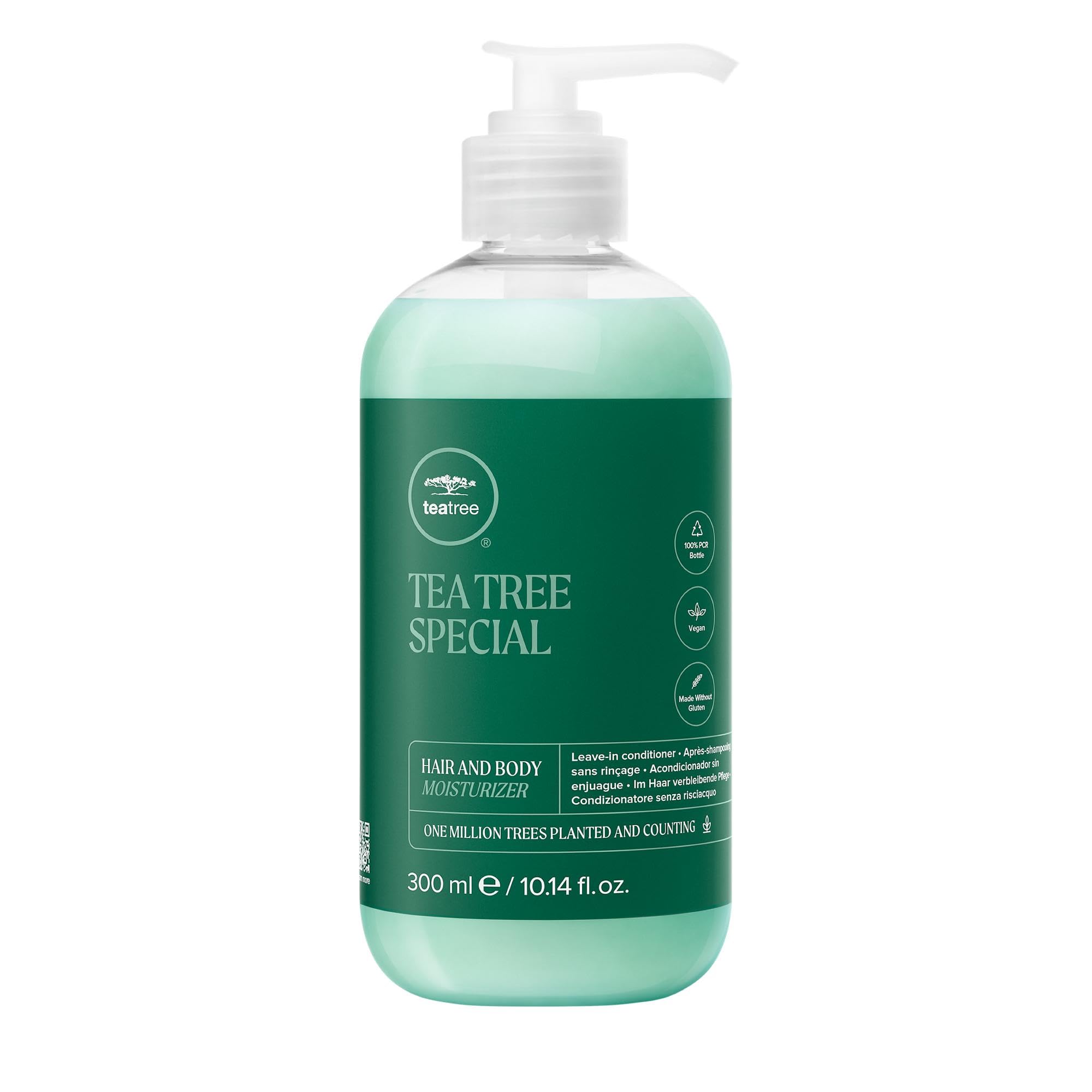 Tea Tree Hair and Body Moisturizer: bote compacto para piel suave y cabello manejable