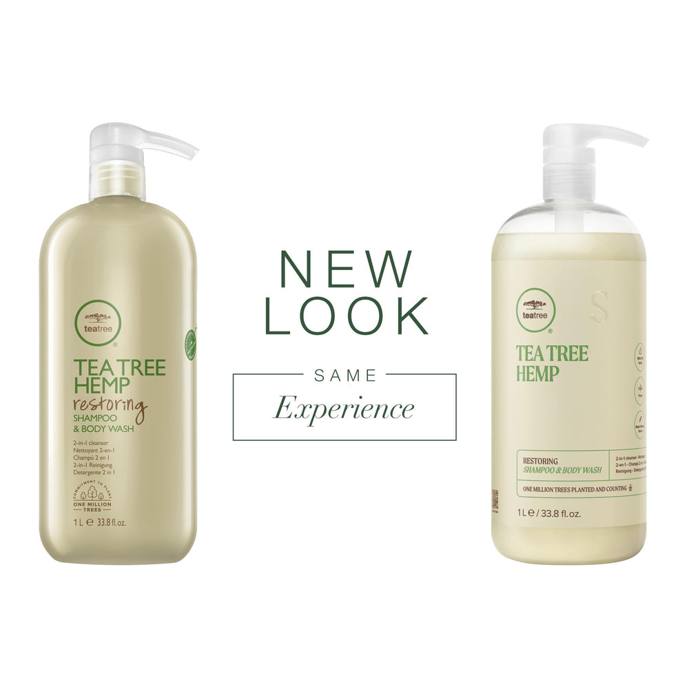Mousse crémeuse Tea Tree Hemp Restoring Shampoo en action