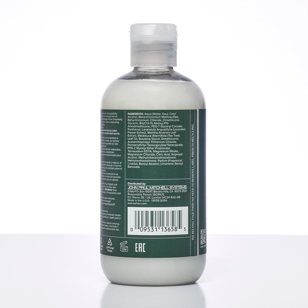 Routine quotidienne Tea Tree Lavande Menthe pour cheveux épais et secs.